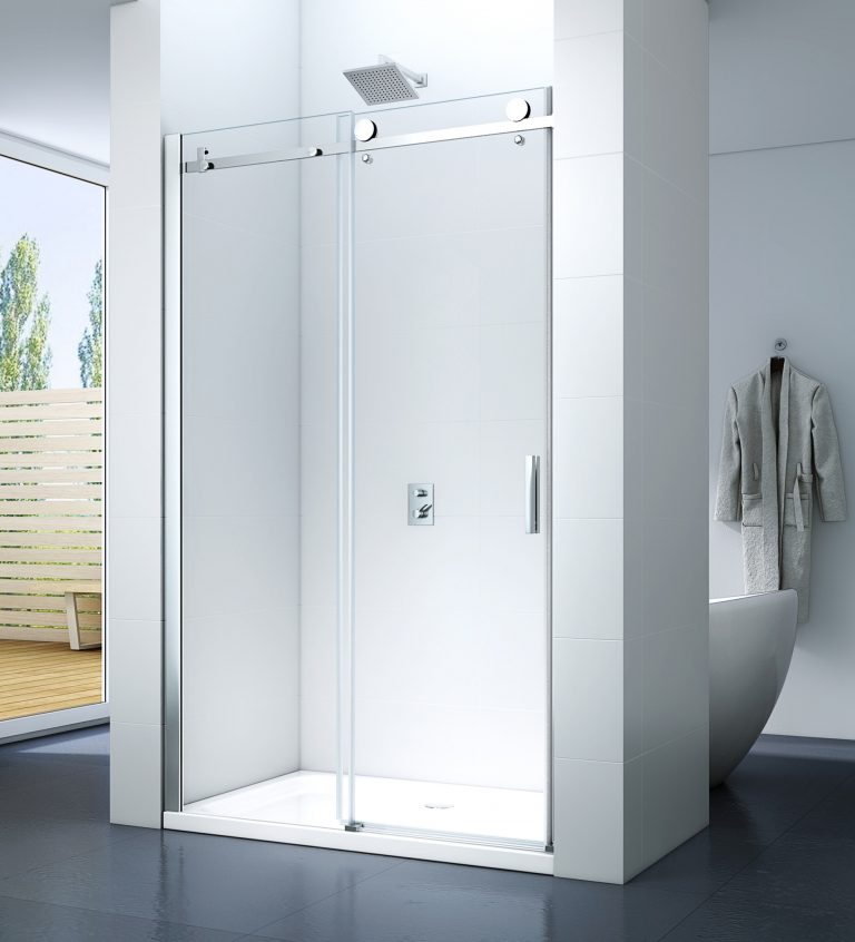 Drzwi prysznicowe na rolkach przesuwne