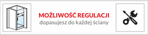 Drzwi prysznicowe z regulacją