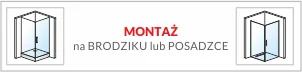 Kabina prysznicowa z montażem na brodziku lub posadzce