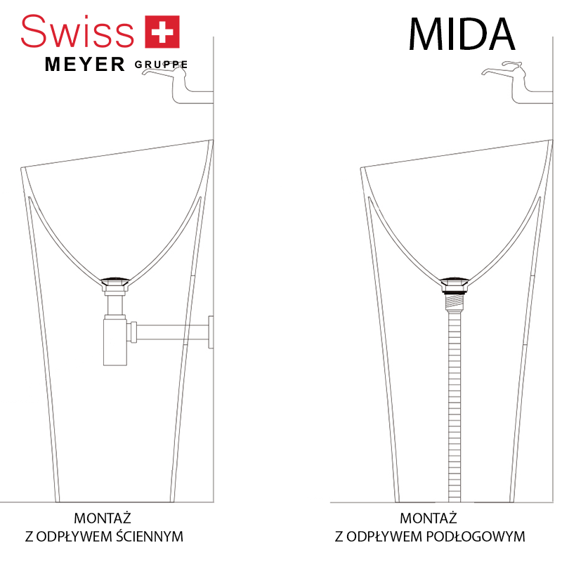 Umywalka z konglomeratu MIDA SWISS MEYER